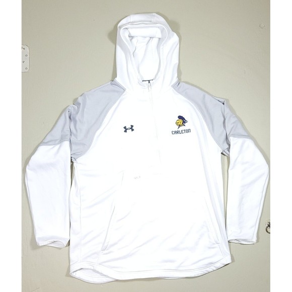 Under Armour Other - Under Armour Men's Hoodie Size XL Sweatshirt White Grey Long Sleeve Carleton